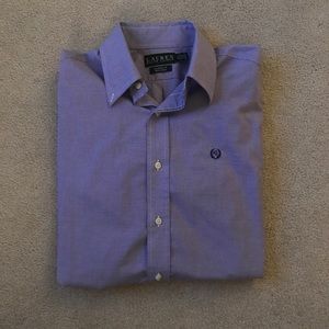 Men’s Purple and white Button Down Dress Shirt